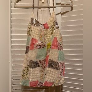 Anthropologie Multicolor Sequin A-Line Top